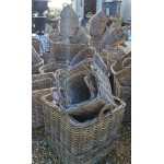 Cane Log Baskets Square